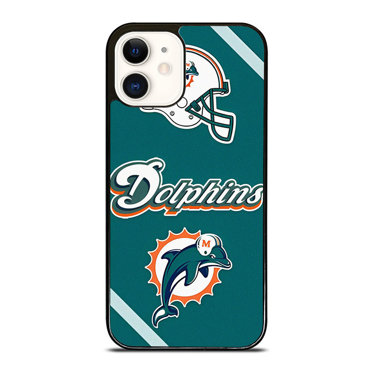 MIAMI DOLPHINS FOOTBALL HELMET LOGO  iPhone 12 Case Cover MIAMI DOLPHINS FOOTBALL HELMET LOGO  iPhone 12 Case Cover
