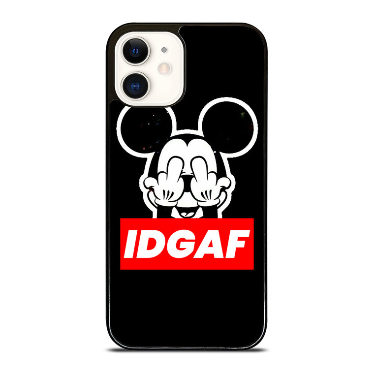 MICKEY MOUSE MIDDLE FINGER IDGAF  iPhone 12 Case Cover