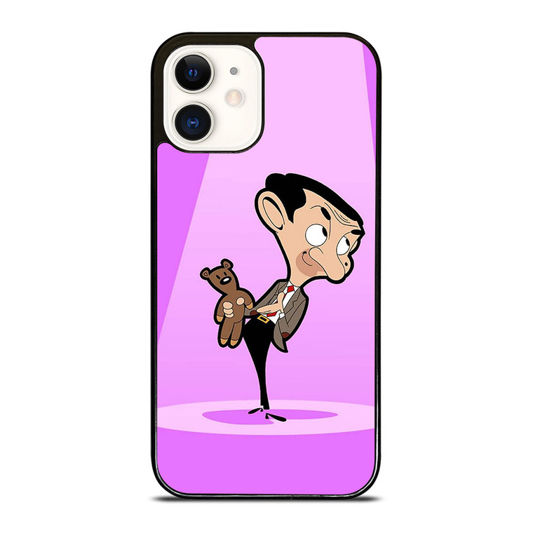 MR BEAN AND TEDDY BEAR CARTOON  iPhone 12 Case Cover MR BEAN AND TEDDY BEAR CARTOON  iPhone 12 Case Cover