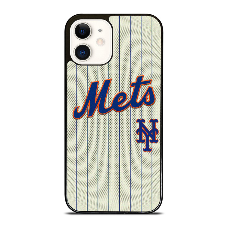NEW YORK METS BASEBALL STRIPE SYMBOL  iPhone 12 Case Cover NEW YORK METS BASEBALL STRIPE SYMBOL  iPhone 12 Case Cover