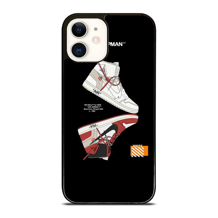 NIKE AIR JUMPMAN OFF WHITE SNEAKERS  iPhone 12 Case Cover NIKE AIR JUMPMAN OFF WHITE SNEAKERS  iPhone 12 Case Cover