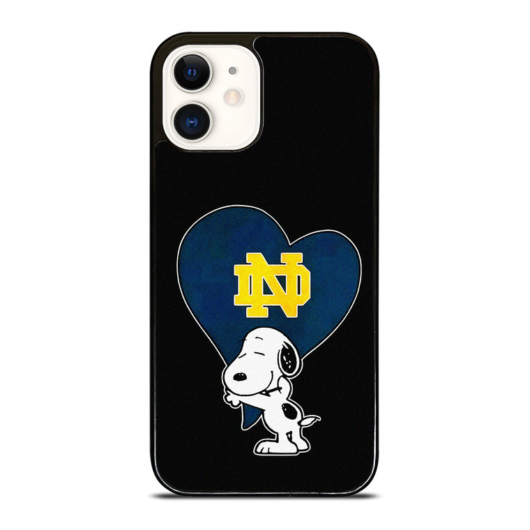 NOTRE DAME FIGHTING IRISH SNOOPY  iPhone 12 Case Cover