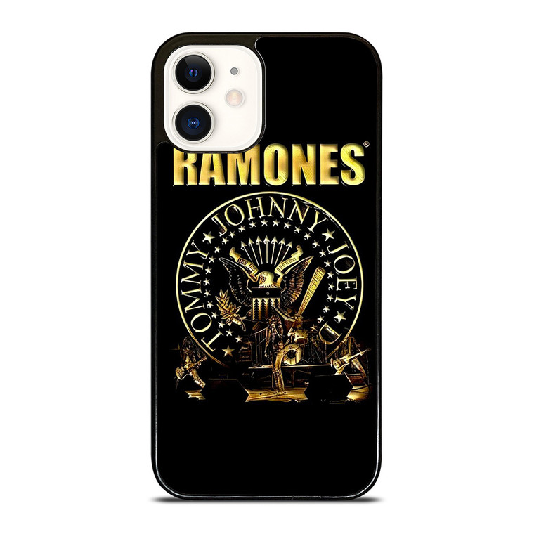 RAMONES ROCK BAND GOLD LOGO  iPhone 12 Case Cover