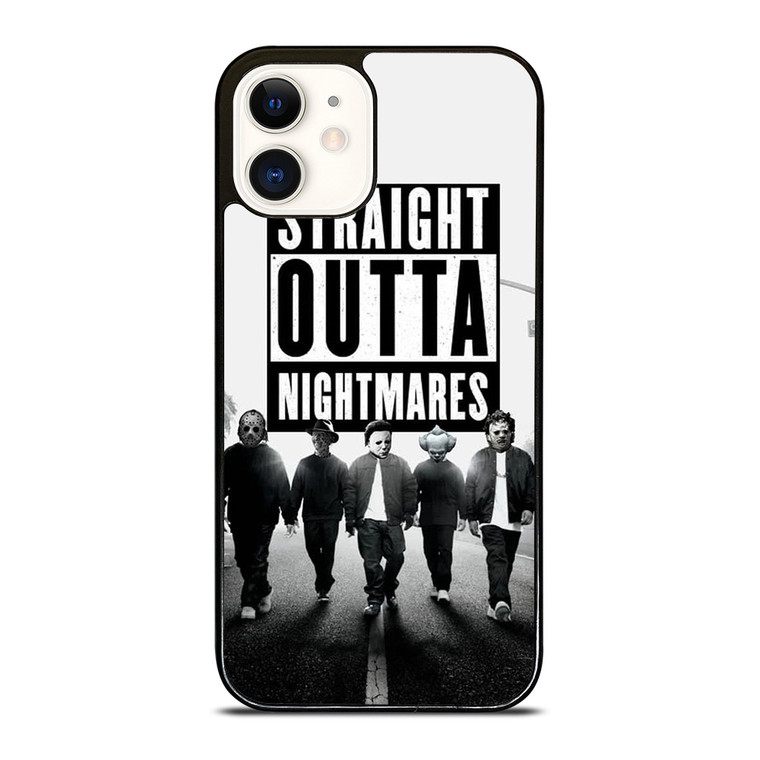 STRAIGHT OUTTA NIGHTMARES HORROR MOVIES CHARACTERS  iPhone 12 Case Cover