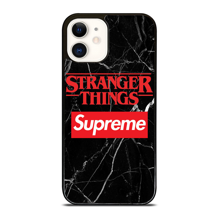 STRANGER THINGS X SUPREME LOGO  iPhone 12 Case Cover