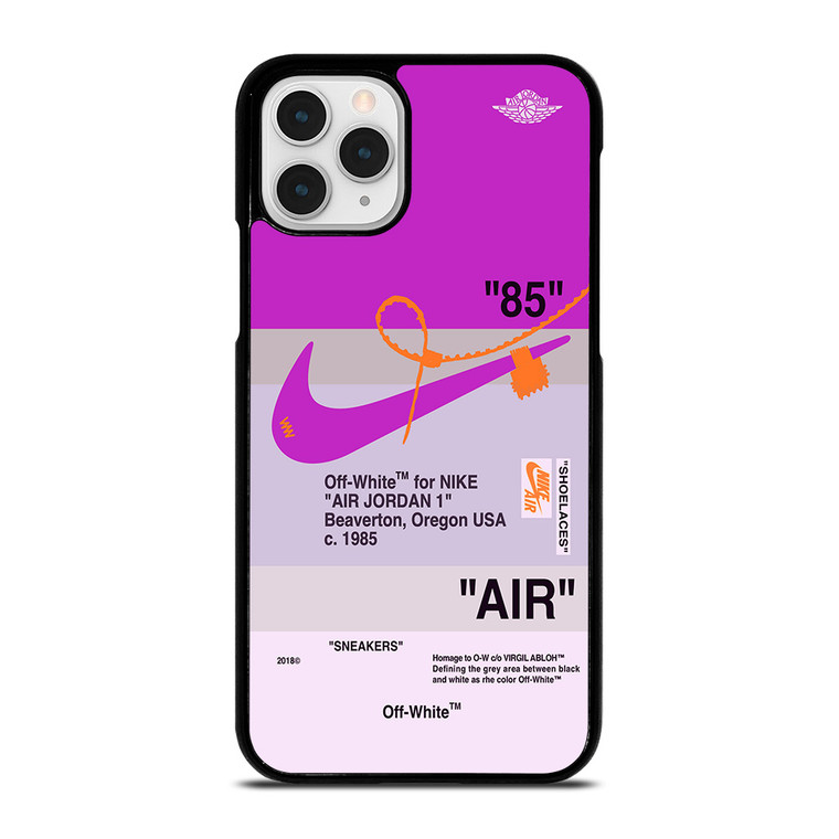 NIKE AIR JORDAN 1 OFF WHITE PURPLE  iPhone 11 Pro Case Cover NIKE AIR JORDAN 1 OFF WHITE PURPLE  iPhone 11 Pro Case Cover