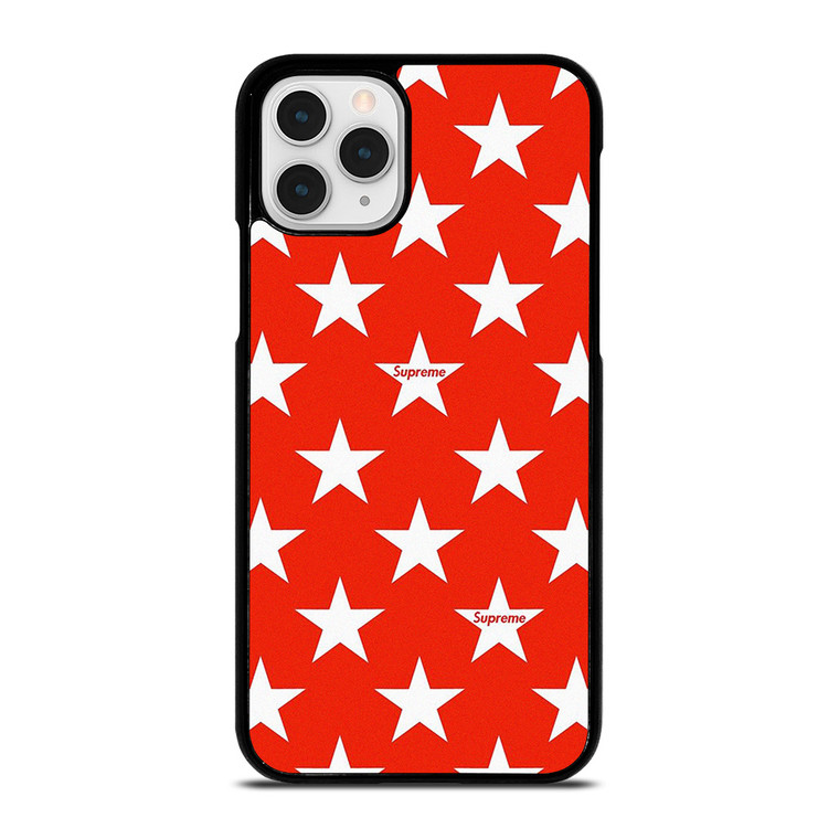 SUPREME STARS PATTERN RED  iPhone 11 Pro Case Cover