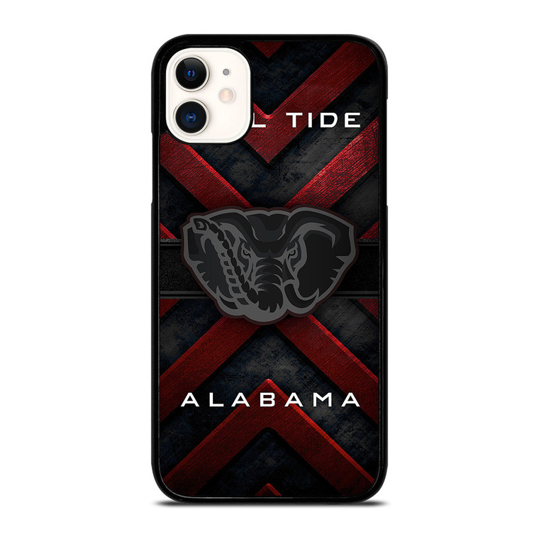 ALABAMA CRIMSON ROLL TIDE METAL EMBLEM iPhone 11 Case Cover