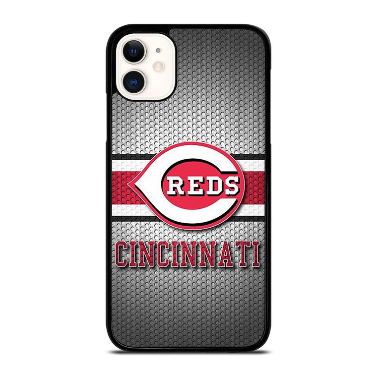 CINCINNATI RED BASEBALL METAL LOGO iPhone 11 Case Cover