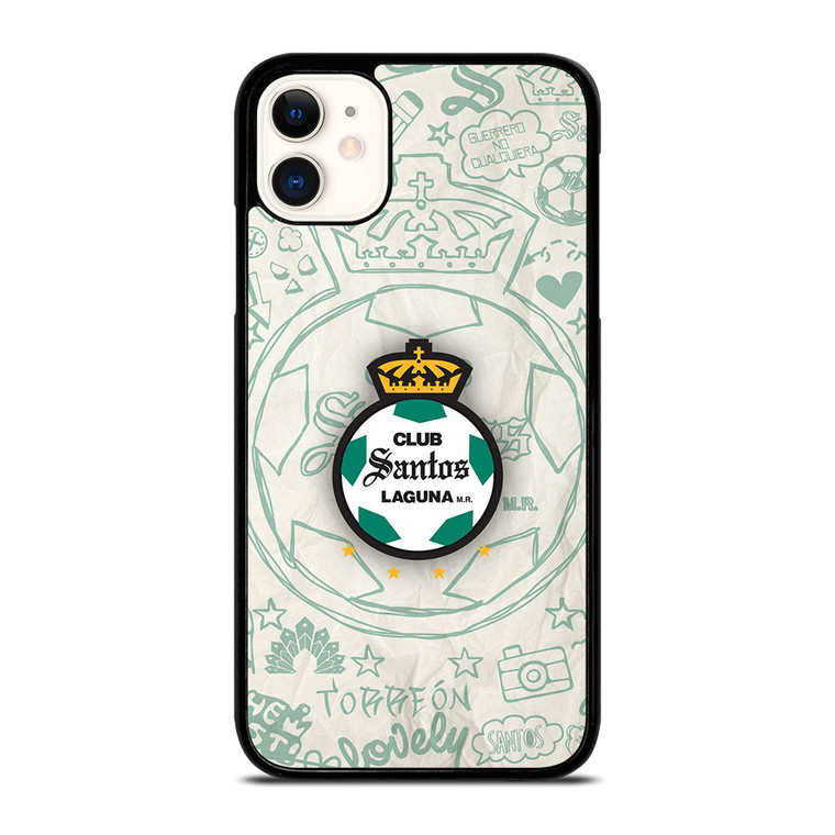 CLUB SANTOS LAGUNA SCRIBBLE LOGO iPhone 11 Case Cover