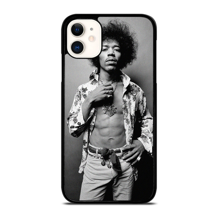 JIMI HENDRIX GUITARIST BLACK WHITE iPhone 11 Case Cover