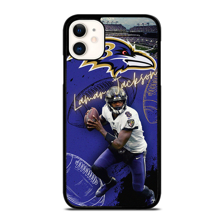 LAMAR JACKSON BALTIMORE RAVENS NFL FOOTBALL iPhone 11 Case Cover