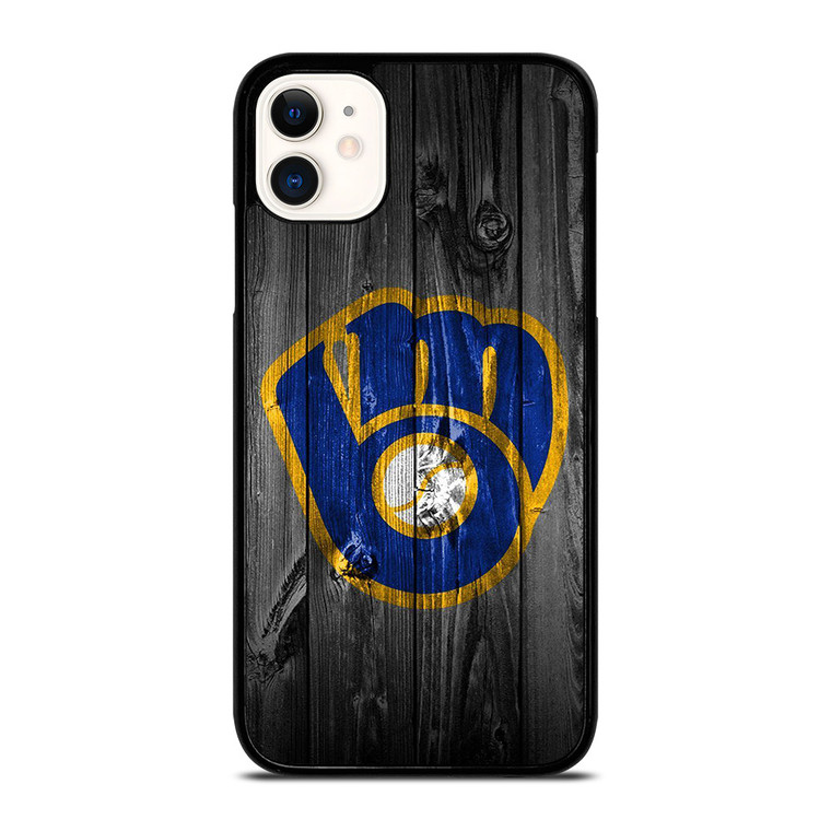 MILWAUKEE BREWERS BASEBALL WOOD LOGO iPhone 11 Case Cover