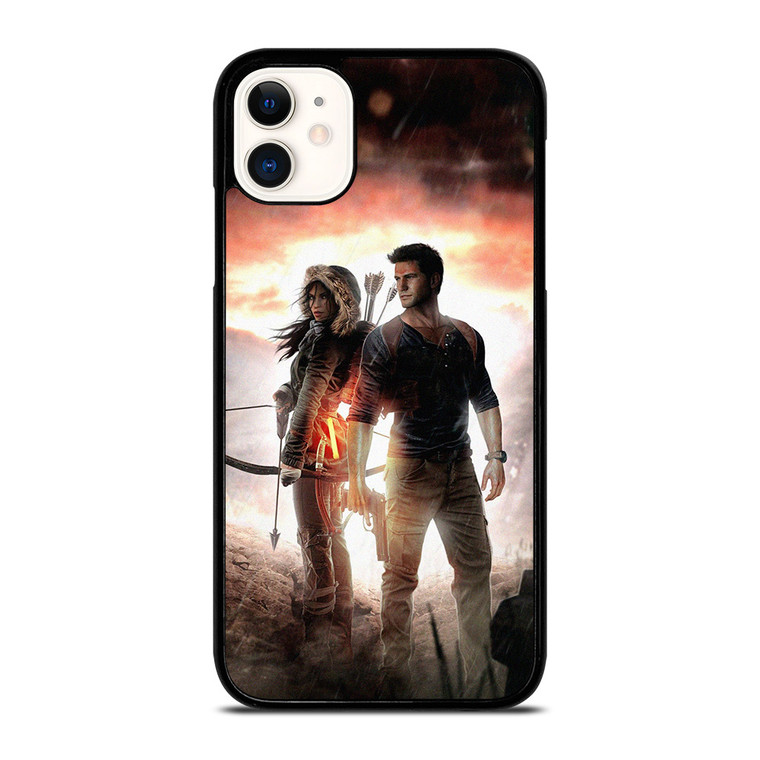 NATHAN DRAKE AND LARA CROFT UNCHARTED GAMES iPhone 11 Case Cover NATHAN DRAKE AND LARA CROFT UNCHARTED GAMES iPhone 11 Case Cover