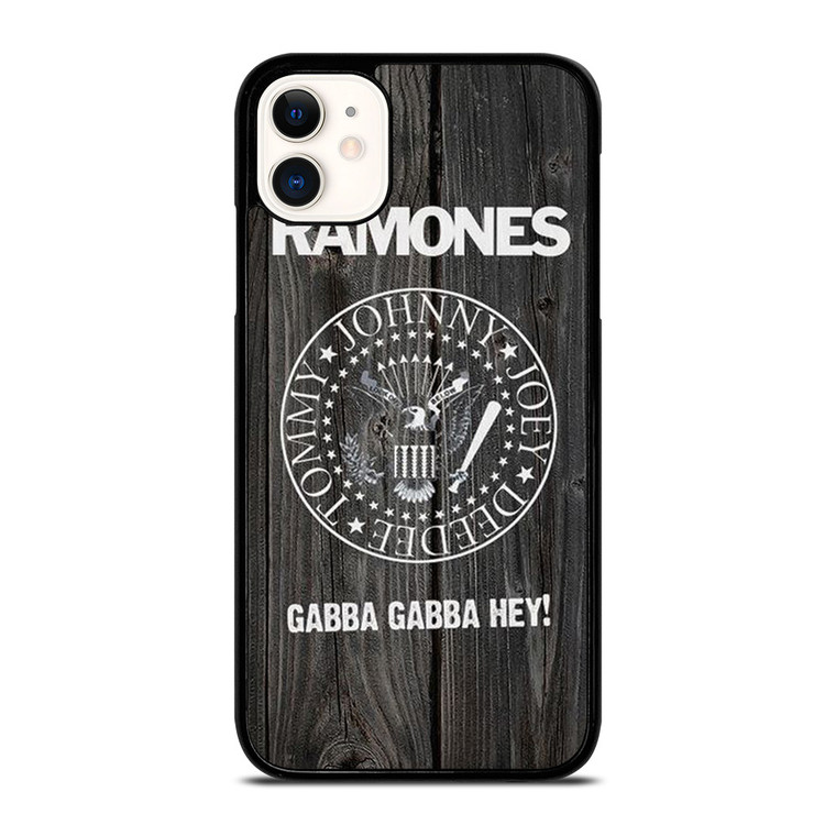 RAMONES BAND WOOD BADGE iPhone 11 Case Cover