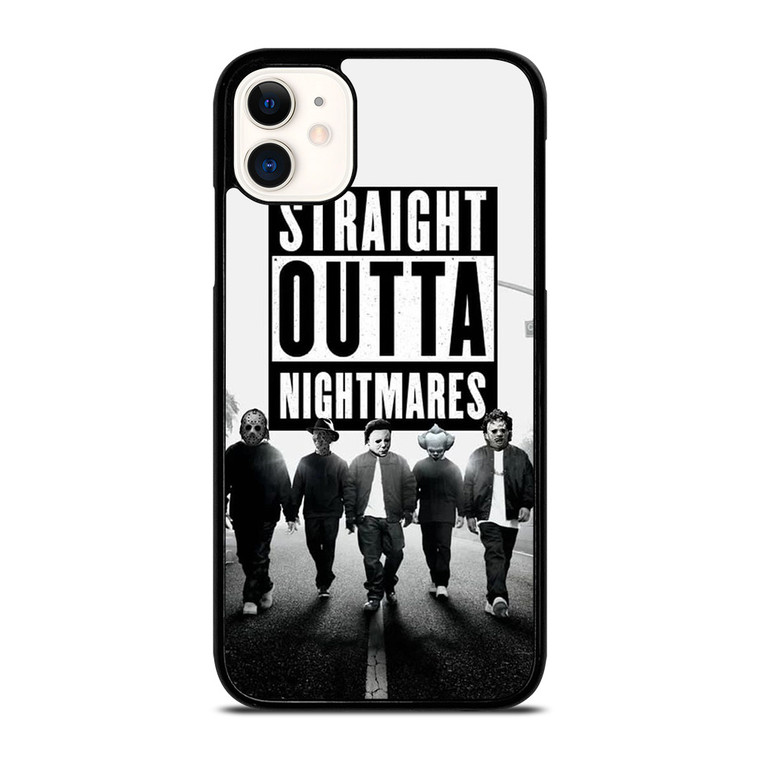 STRAIGHT OUTTA NIGHTMARES HORROR MOVIES CHARACTERS iPhone 11 Case Cover