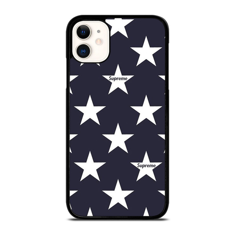 SUPREME STARS PATTERN iPhone 11 Case Cover