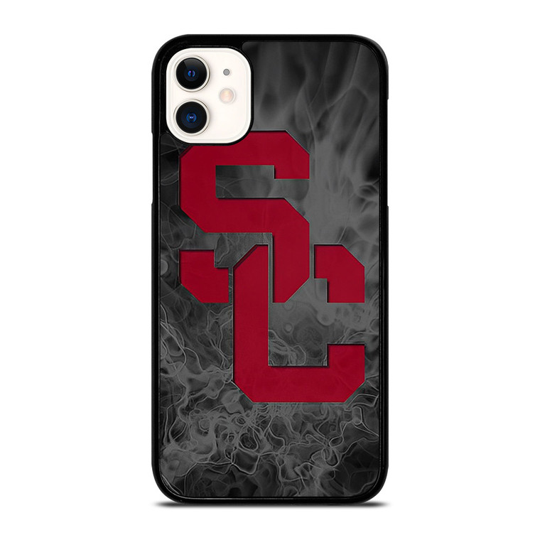 USC TROJANS FOOTBALL SMOKED LOGO iPhone 11 Case Cover