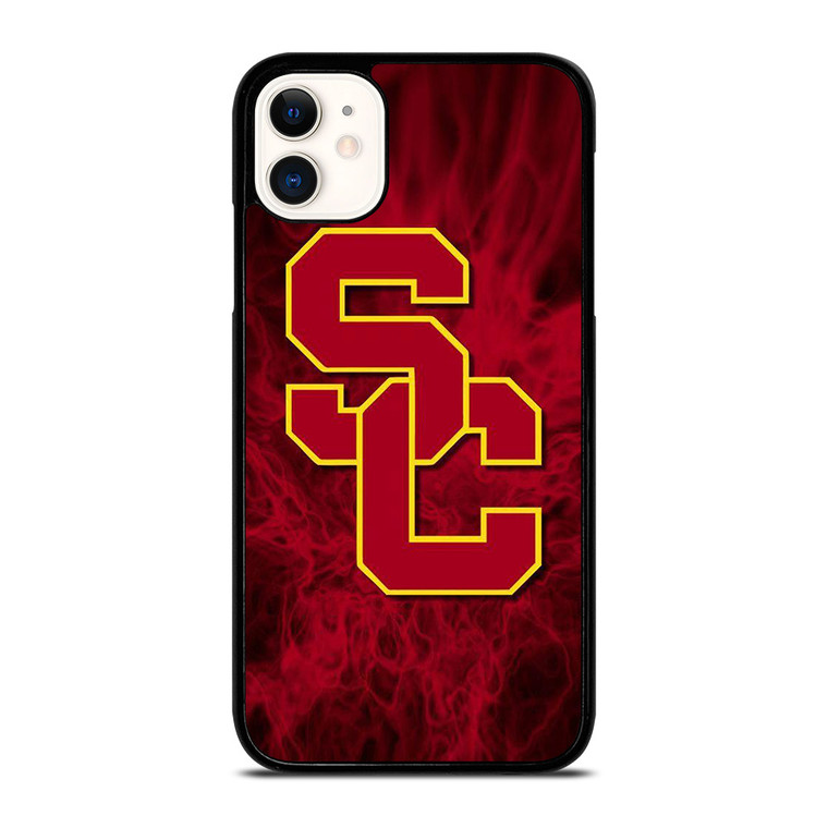 USC TROJANS RED SMOKED LOGO iPhone 11 Case Cover