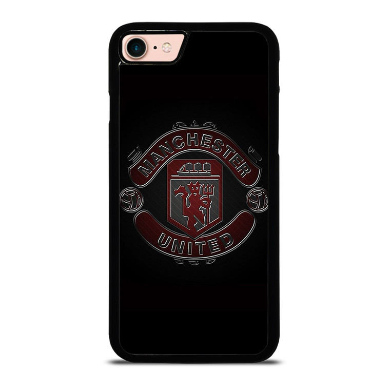 MANCHESTER UNITED FC BLACK LOGO iPhone 7 / 8 Case Cover