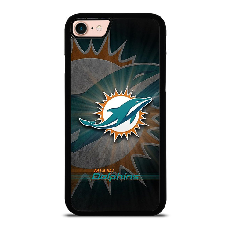 MIAMI DOLPHINS FOOTBALL METAL LOGO iPhone 7 / 8 Case Cover