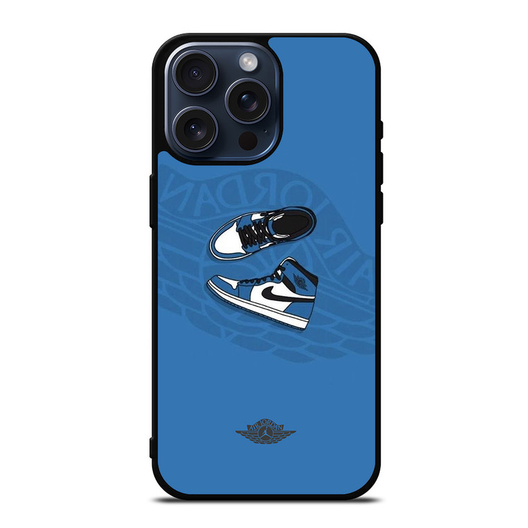AIR JORDAN 1 SNEAKERS BLUE iPhone 15 Pro Max Case iPhone 15 Pro Max Case Cover