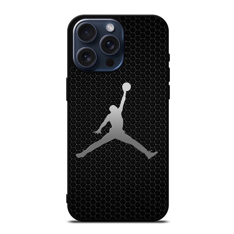 AIR JORDAN JUMPMAN METAL EMBLEM iPhone 15 Pro Max Case iPhone 15 Pro Max Case Cover