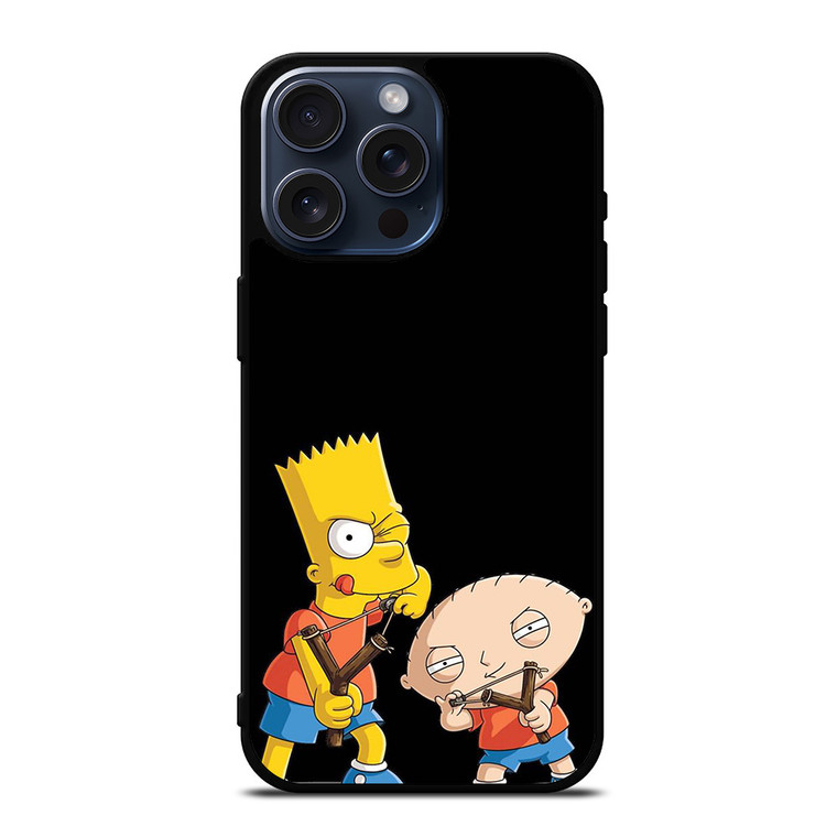 BART SIMPSONS AND GRIFFIN FAMILY GUY iPhone 15 Pro Max Case iPhone 15 Pro Max Case Cover