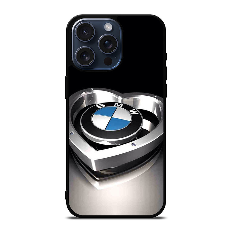 BMW CAR LOGO LOVE iPhone 15 Pro Max Case iPhone 15 Pro Max Case Cover