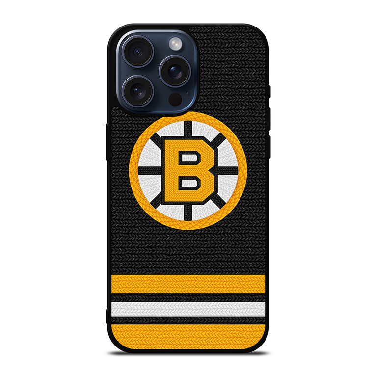 BOSTON BRUINS KNITWORK LOGO iPhone 15 Pro Max Case iPhone 15 Pro Max Case Cover