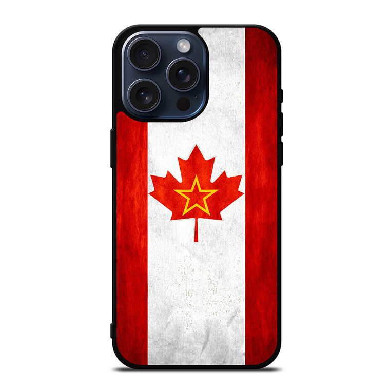CANADIAN FLAG VERTICAL iPhone 15 Pro Max Case iPhone 15 Pro Max Case Cover