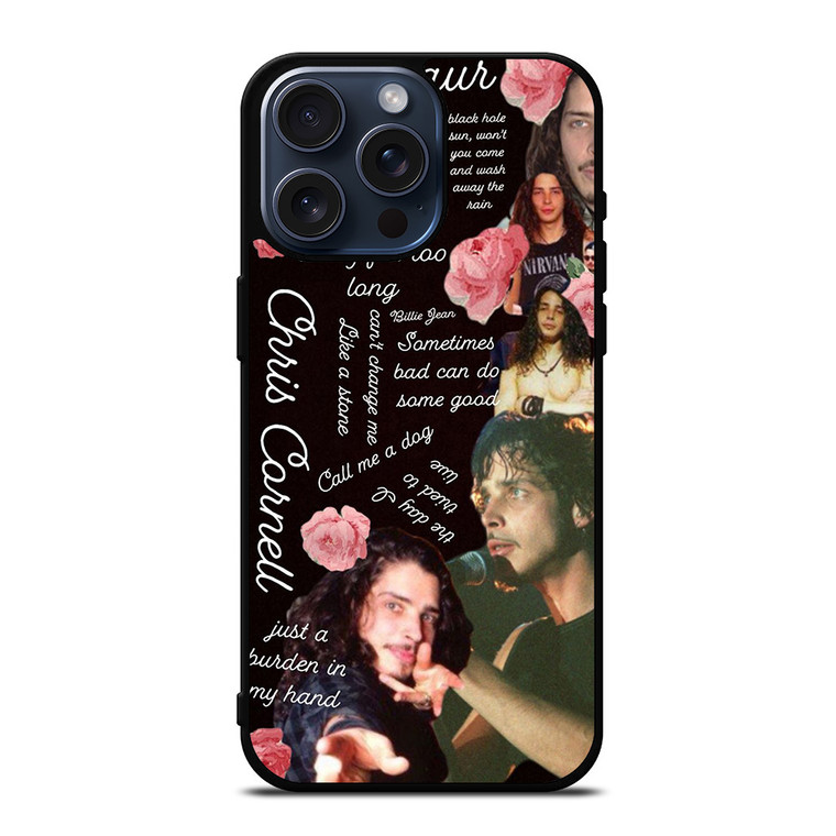 CHRIS CORNELL COLLAGE iPhone 15 Pro Max Case iPhone 15 Pro Max Case Cover