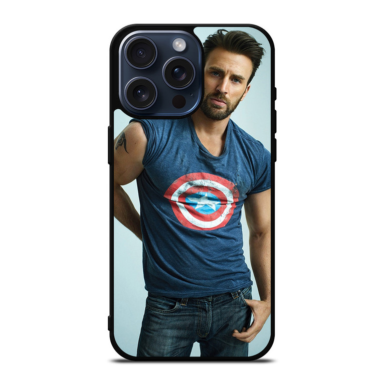 CHRIS EVANS HANDSOME CAPTAIN AMERICA iPhone 15 Pro Max Case iPhone 15 Pro Max Case Cover