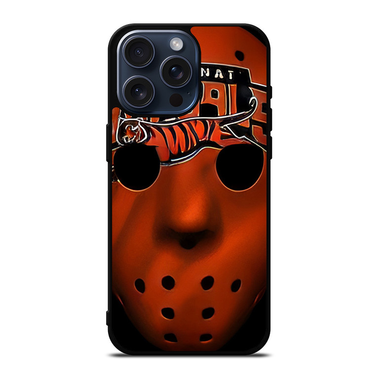 CINCINNATI BENGALS JASON FRIDAY MASK iPhone 15 Pro Max Case iPhone 15 Pro Max Case Cover