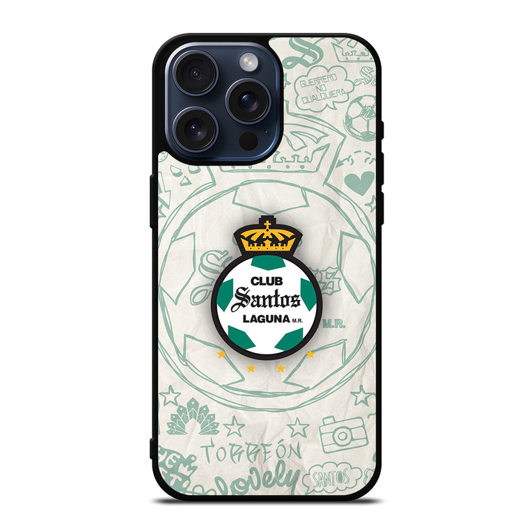 CLUB SANTOS LAGUNA SCRIBBLE LOGO iPhone 15 Pro Max Case iPhone 15 Pro Max Case Cover