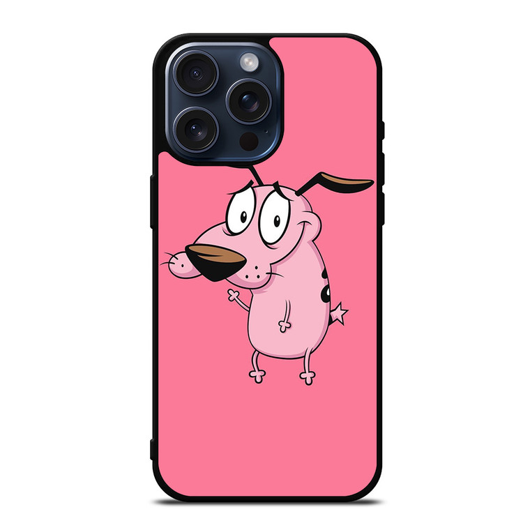 COURAGE THE COWARDLY DOG CARTOON PINK iPhone 15 Pro Max Case iPhone 15 Pro Max Case Cover