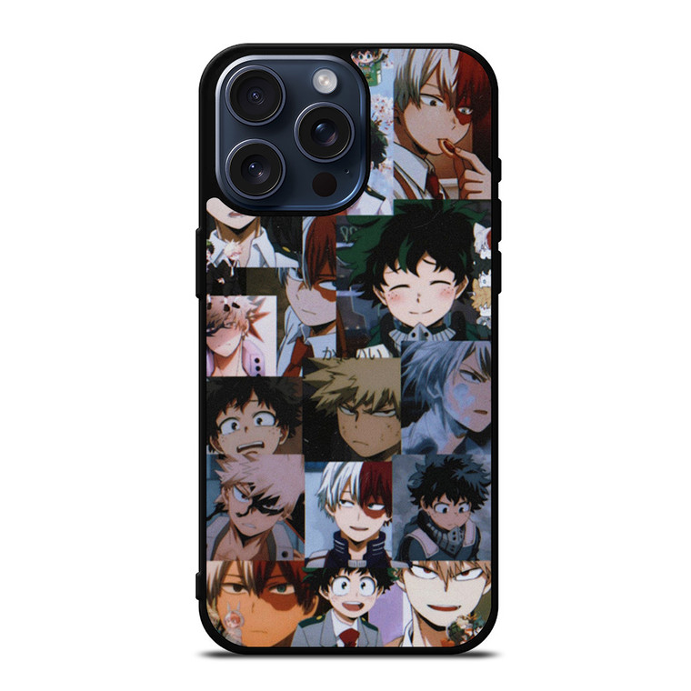 DEKU TODOROKI BAKUGO MY HERO ACADEMIA COLLAGE  iPhone 15 Pro Max Case Cover