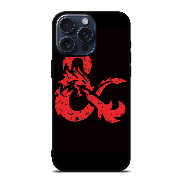 DUNGEONS AND DRAGONS LOGO BLACK  iPhone 15 Pro Max Case Cover