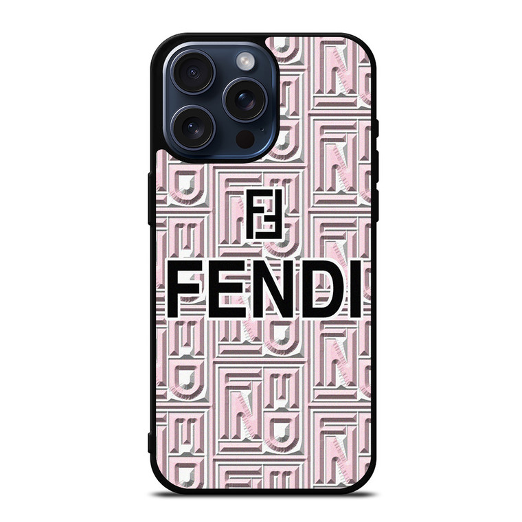 FENDI ROMA PINK PATTERN  iPhone 15 Pro Max Case Cover