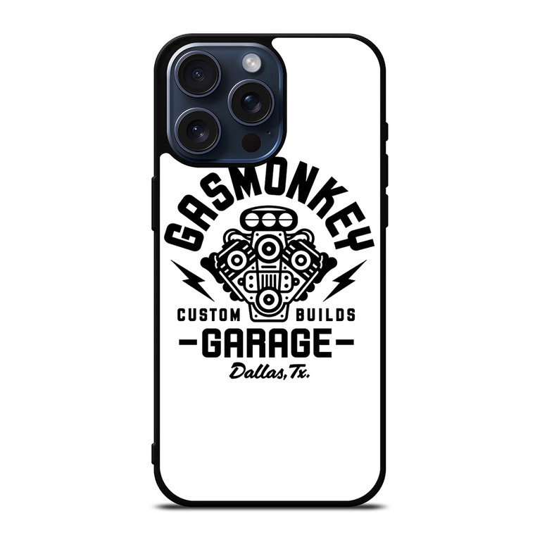 GAS MONKEY GARAGE WHITE LOGO  iPhone 15 Pro Max Case Cover