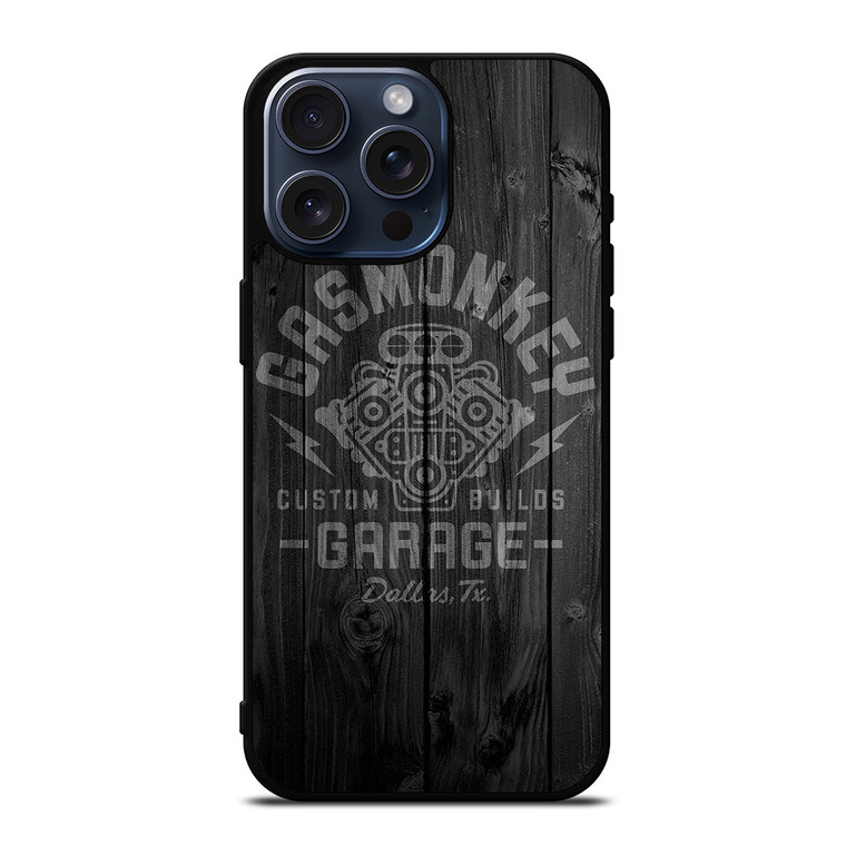 GAS MONKEY GARAGE WOOD LOGO  iPhone 15 Pro Max Case Cover
