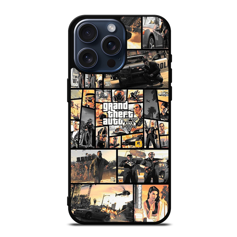 GTA GRAND THEFT AUTO 5 COLLAGE  iPhone 15 Pro Max Case Cover GTA GRAND THEFT AUTO 5 COLLAGE  iPhone 15 Pro Max Case Cover