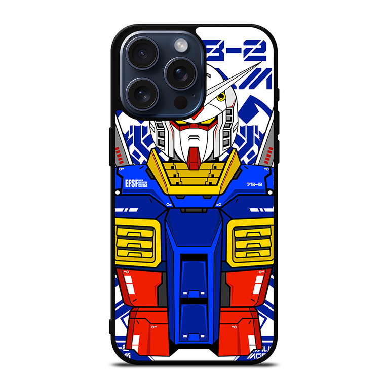 GUNDAM RX 78-2 ANIME ROBOT  iPhone 15 Pro Max Case Cover