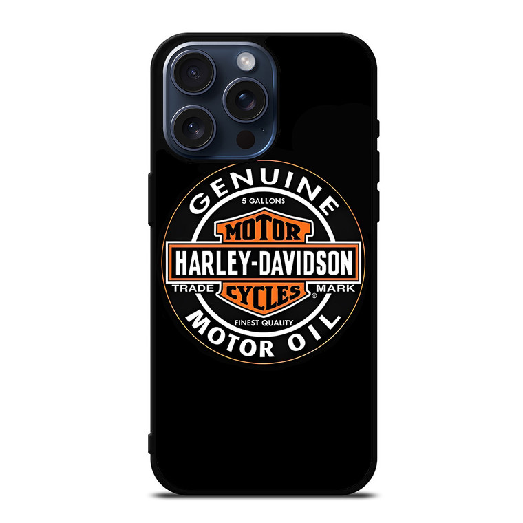 HARLEY DAVIDSON MOTOR OIL BADGE  iPhone 15 Pro Max Case Cover