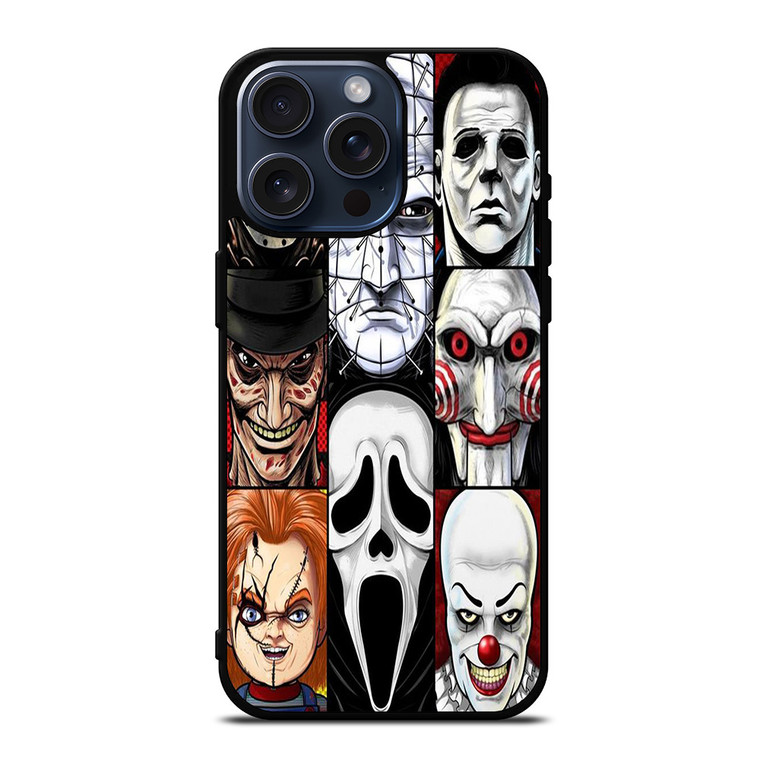 HORROR MOVIES CHARACTERS COLLAGE 2  iPhone 15 Pro Max Case Cover