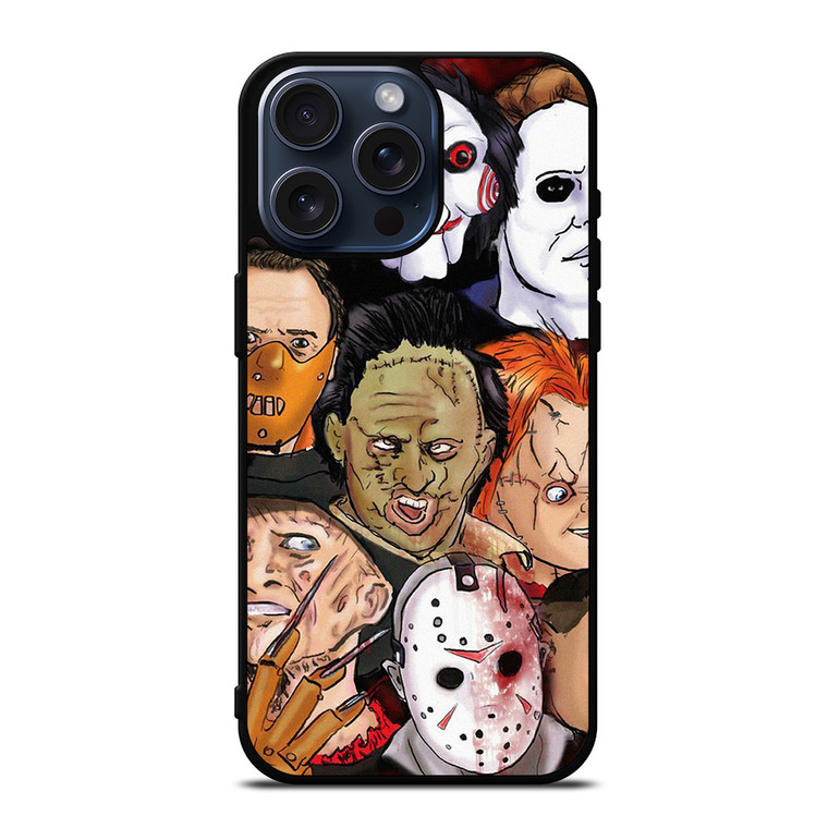 HORROR MOVIES CHARACTERS COLLECTION  iPhone 15 Pro Max Case Cover