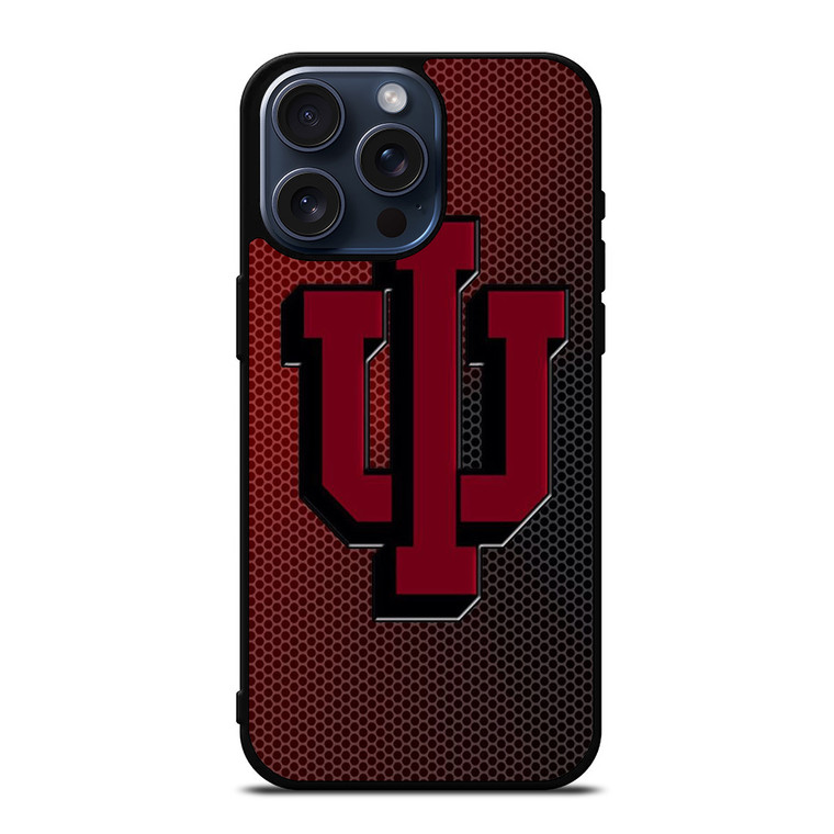 INDIANA HOOSIERS CARBON LOGO iPhone 15 Pro Max Case Cover