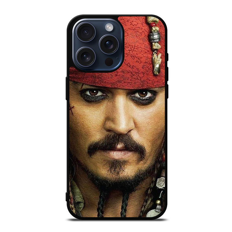 JACK SPARROW FACE PIRATES OF THE CARIBBEAN iPhone 15 Pro Max Case Cover