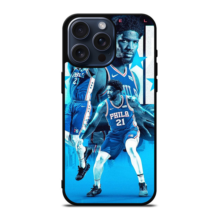 JOEL EMBIID PHILADELPHIA SIXERS ART iPhone 15 Pro Max Case Cover