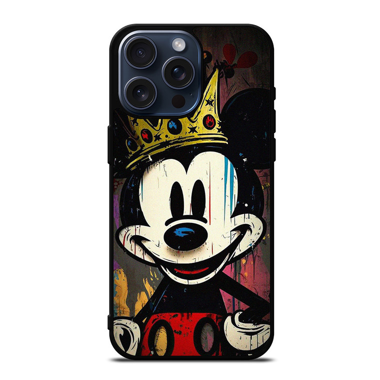 KING MICKEY MOUSE BRUSHED ART iPhone 15 Pro Max Case Cover